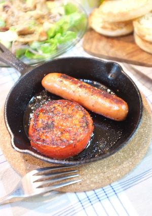 スキレットで！焼きトマト-レシピのメイン写真