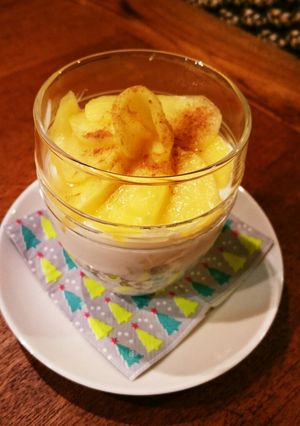 ヨーグルトアート焼きりんごパフェ-レシピのメイン写真