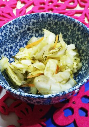 即席*キャベツの刻み昆布浸け-レシピのメイン写真