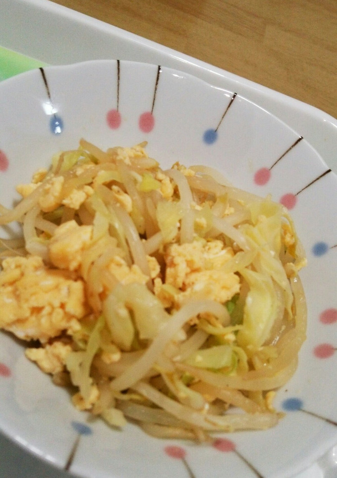 節約!!簡単!!もやしｷｬﾍﾞﾂの卵炒め-レシピのメイン写真