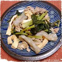 รูปของ 5分で煮込み完了♪豚肉と小松菜の煮物。