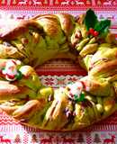 抹茶あん食パンde和風☆クリスマスリース