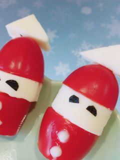 クリスマスパーティーに!簡単サンタさん♡-レシピのメイン写真