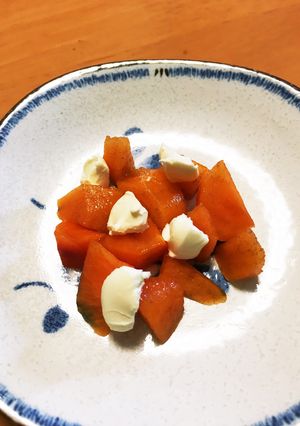 離乳食後期〜 柿のクリームチーズ和え-レシピのメイン写真