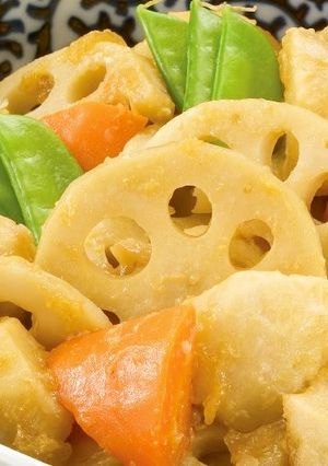 れんこんと里いもとにんじんのからしうま煮-レシピのメイン写真