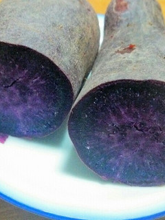 焼き芋 レンジで簡単ホクホク 紫いも!-レシピのメイン写真