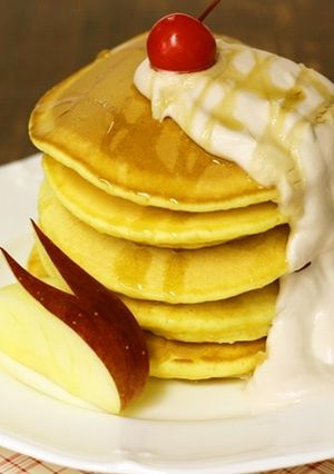 フルーツビネガーで甘酸っぱいホットケーキ-レシピのメイン写真