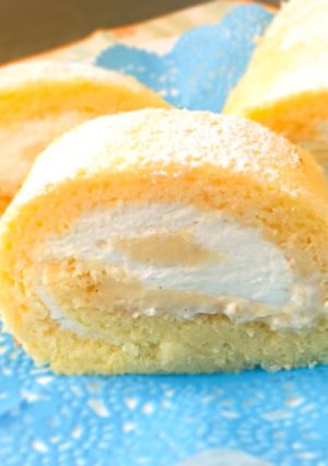 ふわんふあん♪カスタードロールケーキ-レシピのメイン写真