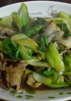 甘くて美味しい☆チンゲン菜と豚肉ソテー-レシピのメイン写真