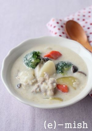 鶏肉と冬野菜の雑穀クリームシチュー-レシピのメイン写真
