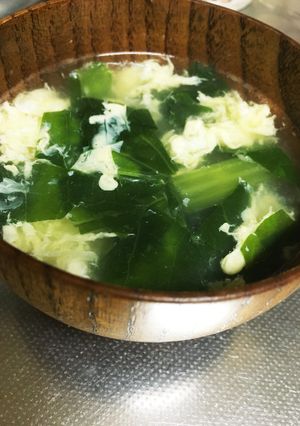 小松菜のスープ-レシピのメイン写真
