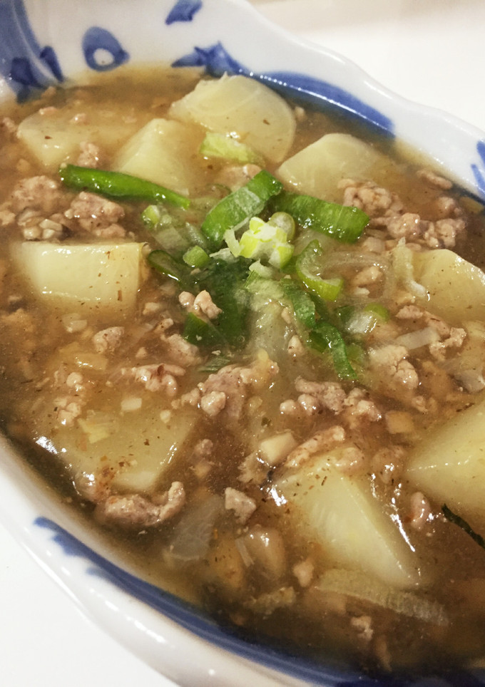 カブと豚ひき肉の煮物-レシピのメイン写真