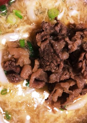 アツアツ！肉卵トロトロうどん！-レシピのメイン写真
