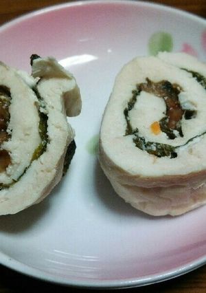 鶏胸肉の梅紫蘇巻き-レシピのメイン写真