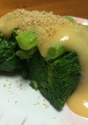 簡単美味しい♡菜の花の白味噌黄身酢かけ-レシピのメイン写真