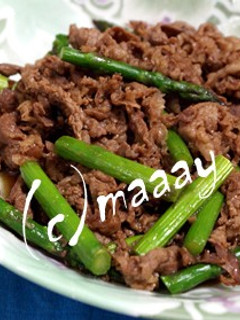 牛肉とアスパラのオイスタ炒め-レシピのメイン写真