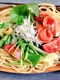 簡単!さっぱりしらすのサラダパスタ-レシピのメイン写真