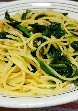 ほうれん草とベーコンの和風パスタ-レシピのメイン写真