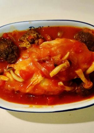 クリスマスにぴったり!チキンのトマト煮-レシピのメイン写真