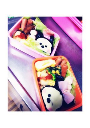 ❁ミッキーミニーキャラ弁❁-レシピのメイン写真
