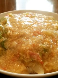 ちゃちゃっと!白菜とカニカマのあんかけ丼-レシピのメイン写真