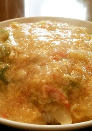 ちゃちゃっと！白菜とカニカマのあんかけ丼-レシピのメイン写真