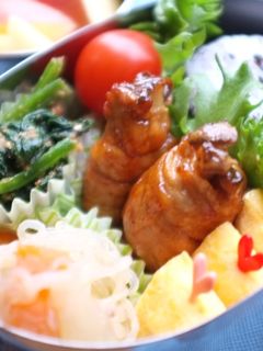 お弁当に!ミニエリンギの肉巻き♪-レシピのメイン写真