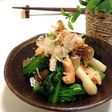 焼き鮭と小松菜の柚子胡椒和え