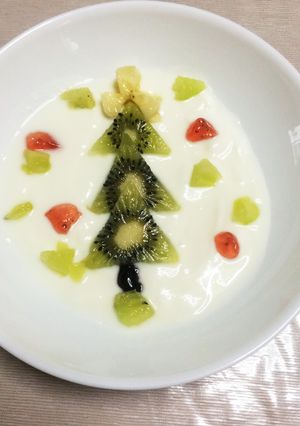 ヨーグルトアートでツリー-レシピのメイン写真