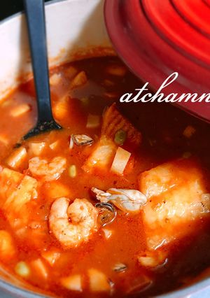 簡単♪魚介のトマトスープ-レシピのメイン写真