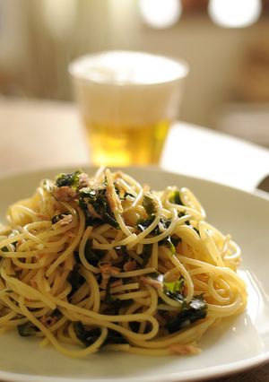 ツナとワカメの和風パスタ-レシピのメイン写真