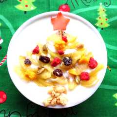 รูปของ ヨーグルトアート★クリスマスツリー