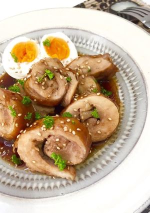簡単鶏巻きチャーシュー風-レシピのメイン写真