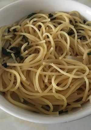ちょっぴり大人な大葉入りペペロンチーノ♡-レシピのメイン写真