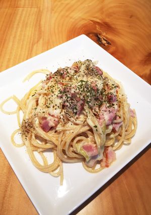 牛乳で☆カルボナーラ-レシピのメイン写真