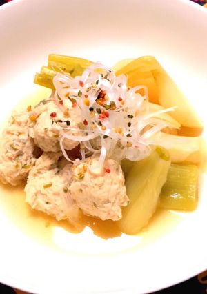 ねぎの青い部分で☆肉団子のあっさり煮物-レシピのメイン写真