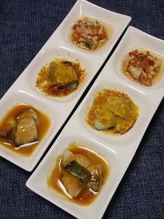 レンジで簡単!サバの3種盛-レシピのメイン写真
