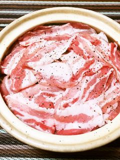 水菜と豚バラのミルフィーユ蒸し-レシピのメイン写真