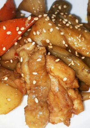 鶏と根野菜のピリ味噌中華炒め-レシピのメイン写真