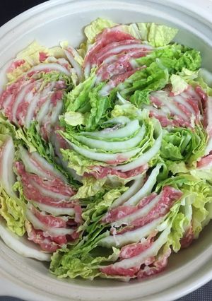 豚切り落としで白菜鍋-レシピのメイン写真