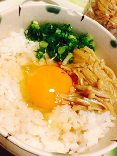 なめたけ入り卵かけごはん-レシピのメイン写真
