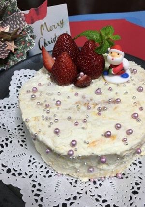 簡単クリスマスケーキ(＾◇＾)-レシピのメイン写真