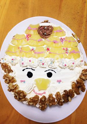 簡単かわいいクリスマスケーキ-レシピのメイン写真