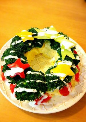 ★Xmasに★簡単華やかリースポテサラ♡-レシピのメイン写真