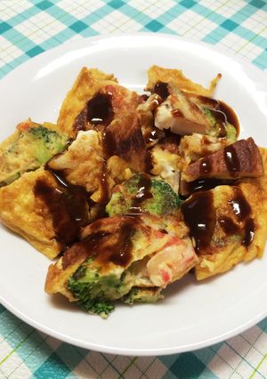 お好み焼き風卵焼き-レシピのメイン写真
