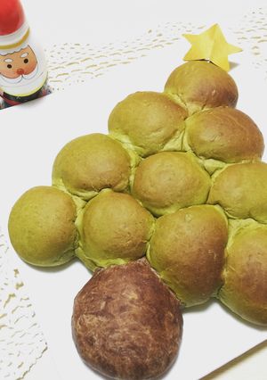 ❁ちぎりパンのツリーパン❁-レシピのメイン写真