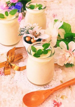 鍋で簡単♡とろけるバナナカスタードプリン-レシピのメイン写真