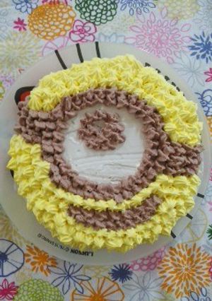 簡単☆不器用さんでもミニオンケーキ☆-レシピのメイン写真