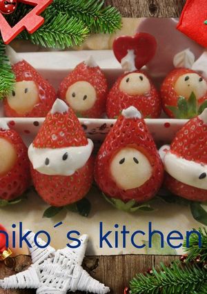 クリスマスいちごのサンタアレンジ-レシピのメイン写真