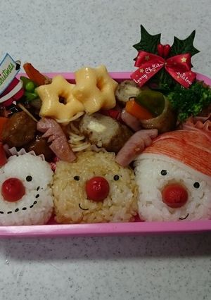 クリスマスキャラ弁当-レシピのメイン写真